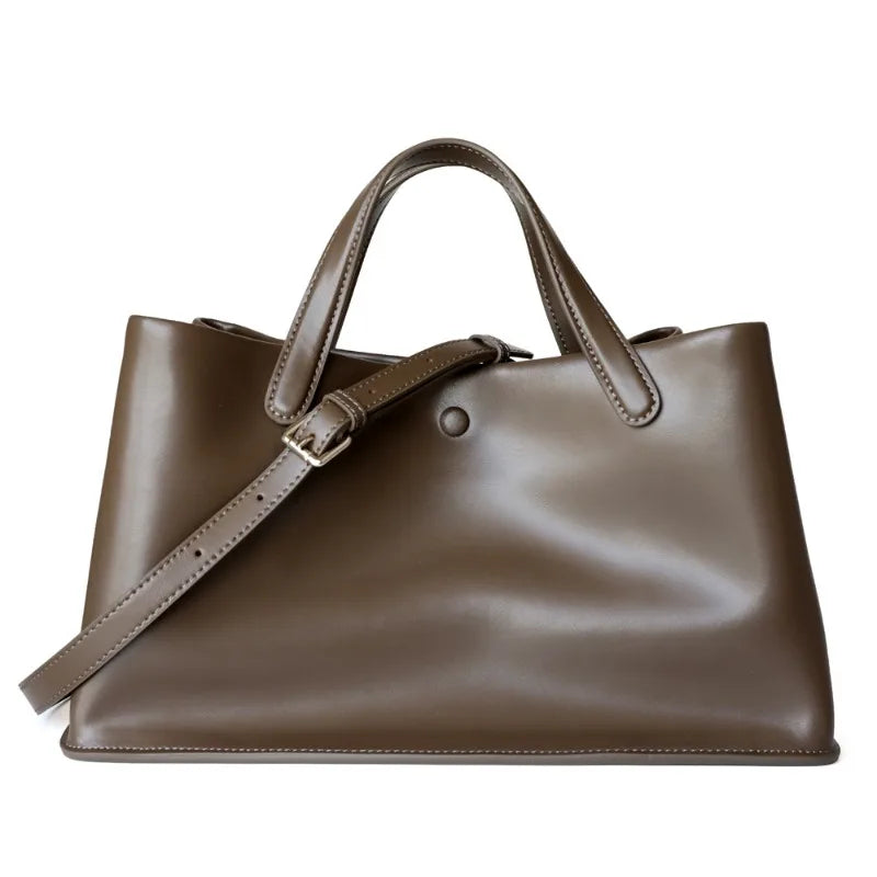 2025 New Genuine Leather Tote Bag Large Capacity Casual Crossbody Shoulder Bag Designer Bags Luxury
