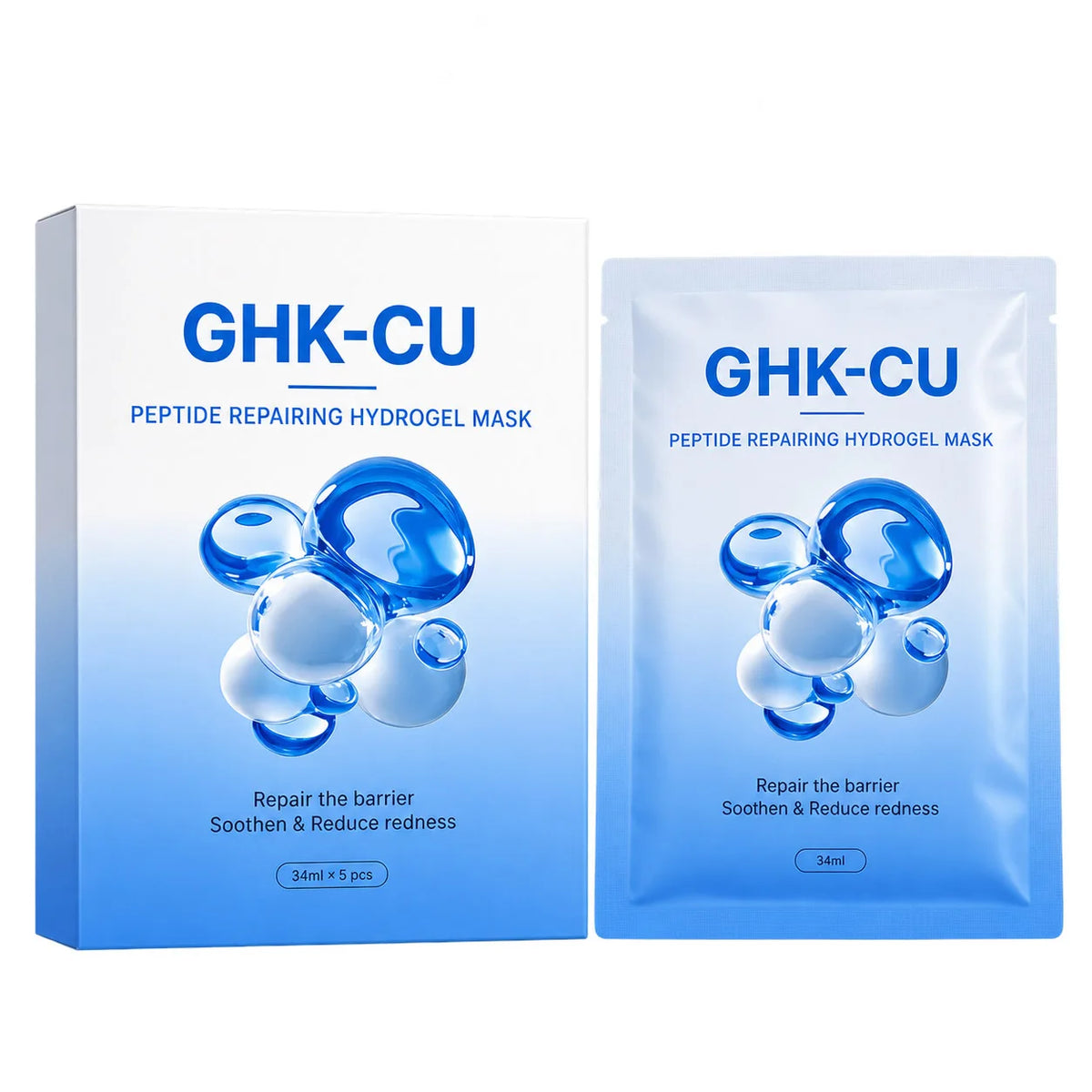 Copper Tripeptide GHK-Cu Blue Copper Peptide Mask, Firming Anti-Aging Moisturizing Reduce Fine Lines Collagen