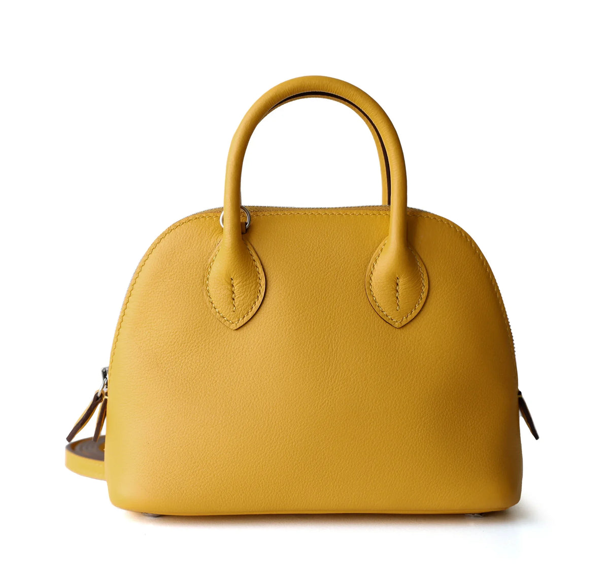 New High-end Light Luxury First-layer Cowhide Mini Bowling Shell Bag Semi-handmade Messenger Leather Women's Bag