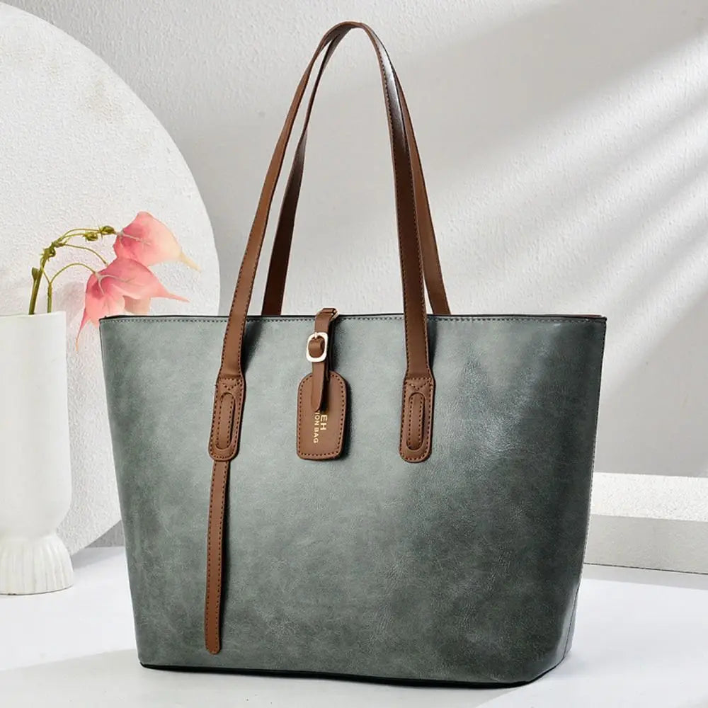 Sac à main en cuir PU pour femme, grande capacité, porté main ou épaule