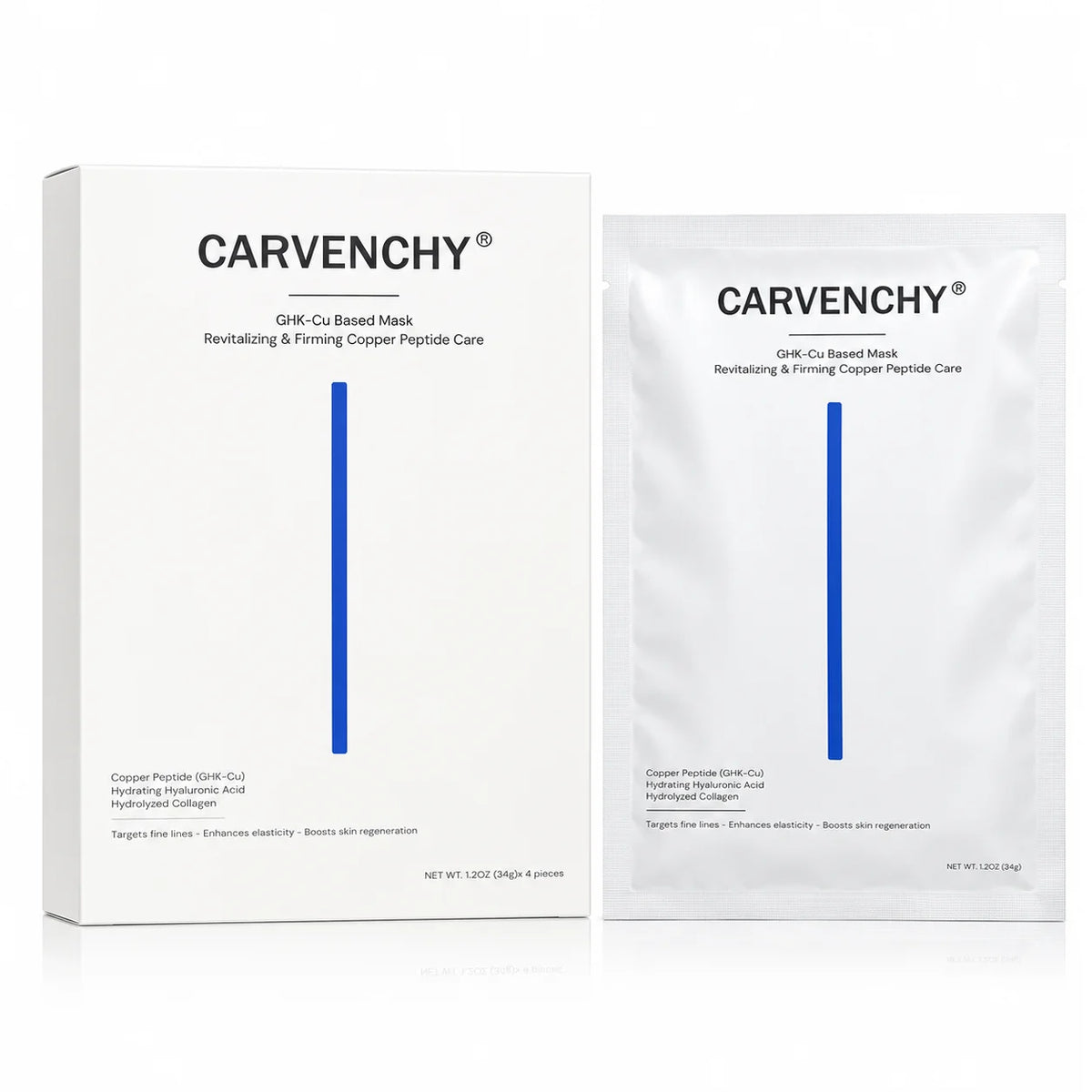 Copper Tripeptide GHK-Cu Blue Copper Peptide Mask, Firming Anti-Aging Moisturizing Reduce Fine Lines Collagen