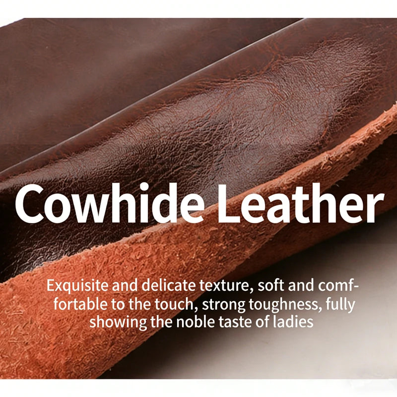 BURMINSA Large Genuine Leather Tote Bag Women Vintage Cowhide Shoulder Bag Laptop Office Work Commuter Shopper Luxury Handbags