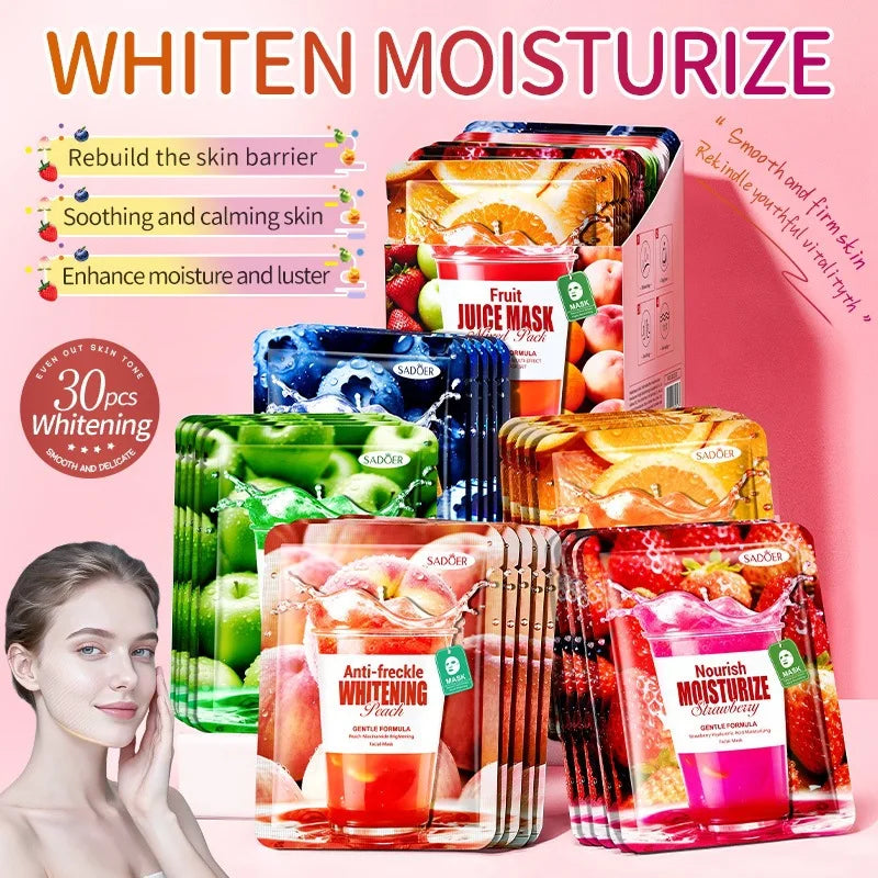 Coffret Masques Visage SADOER aux Fruits, Hydratation et Éclat