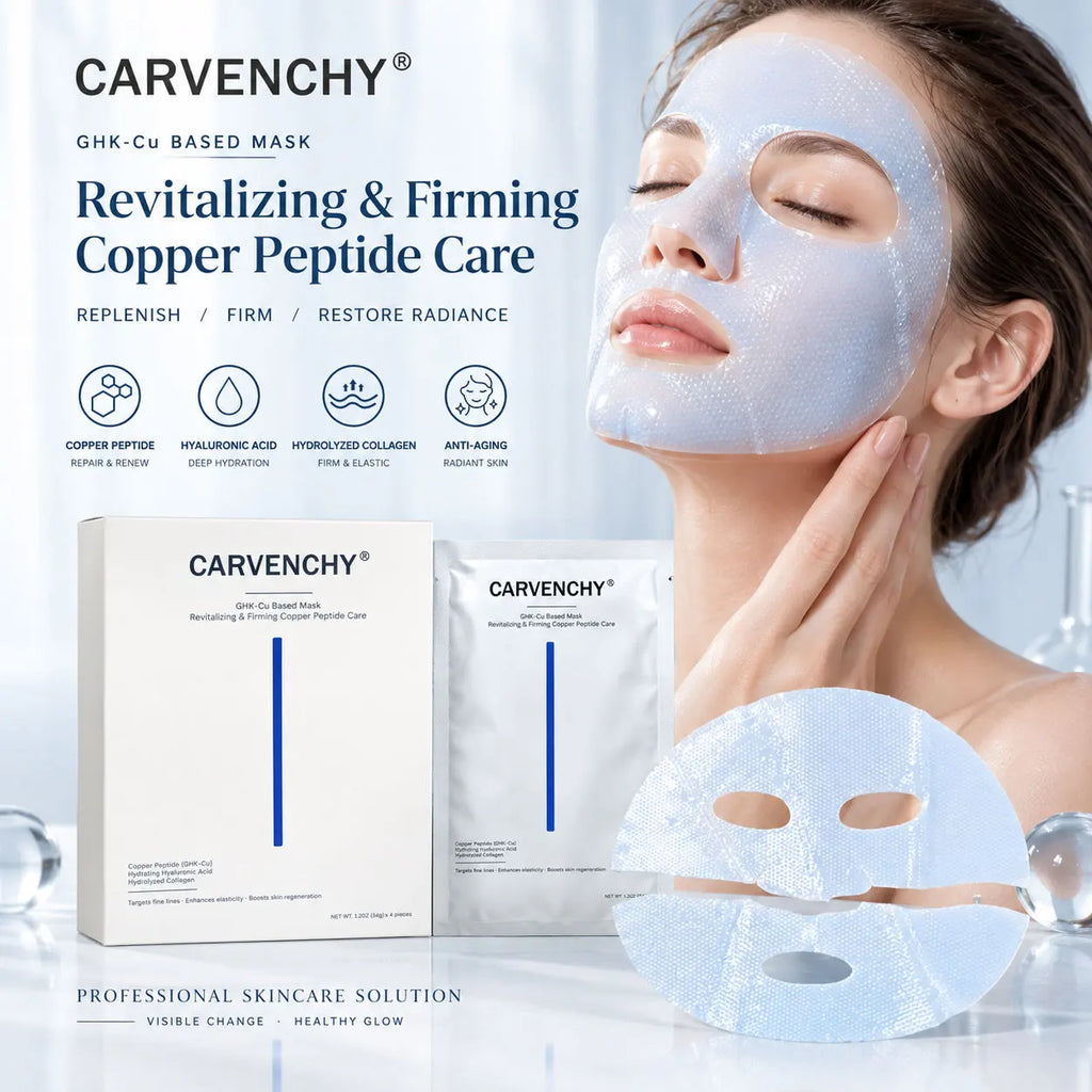 Masque Visage Peptide de Cuivre GHK-Cu, Soin Anti-âge Repulpant