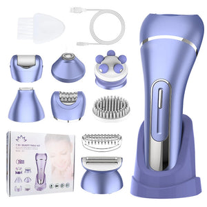 7 in 1 Hair Removal for Women Epilator Female Bikini Trimmer Body Electric Shaver Face Razor for Legs Arms Armpit