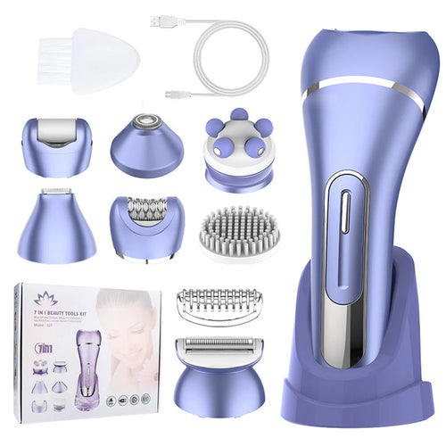 7 in 1 Hair Removal for Women Epilator Female Bikini Trimmer Body Electric Shaver Face Razor for Legs Arms Armpit