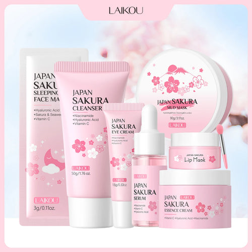 Coffret Soin Sakura LAIKOU, Routine Hydratation et Éclat du Teint